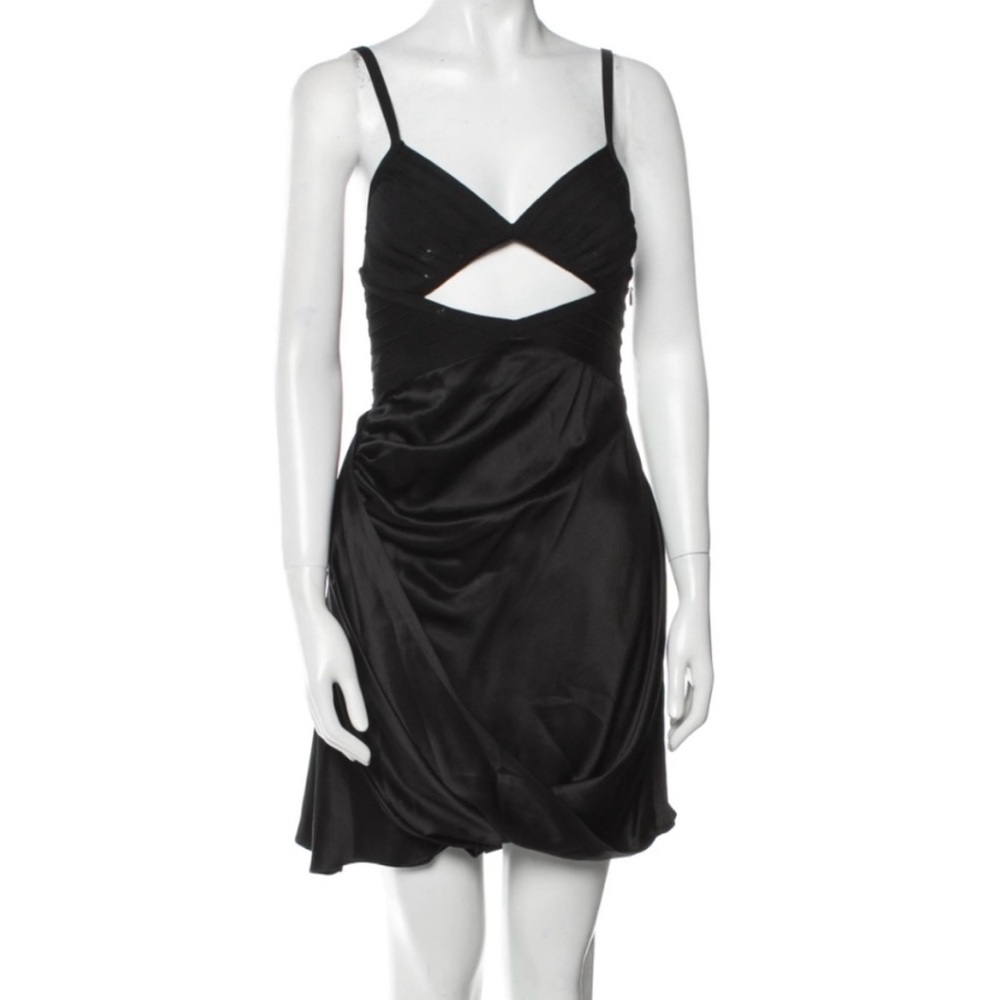 Herve leger x law roach black silk bandage dress